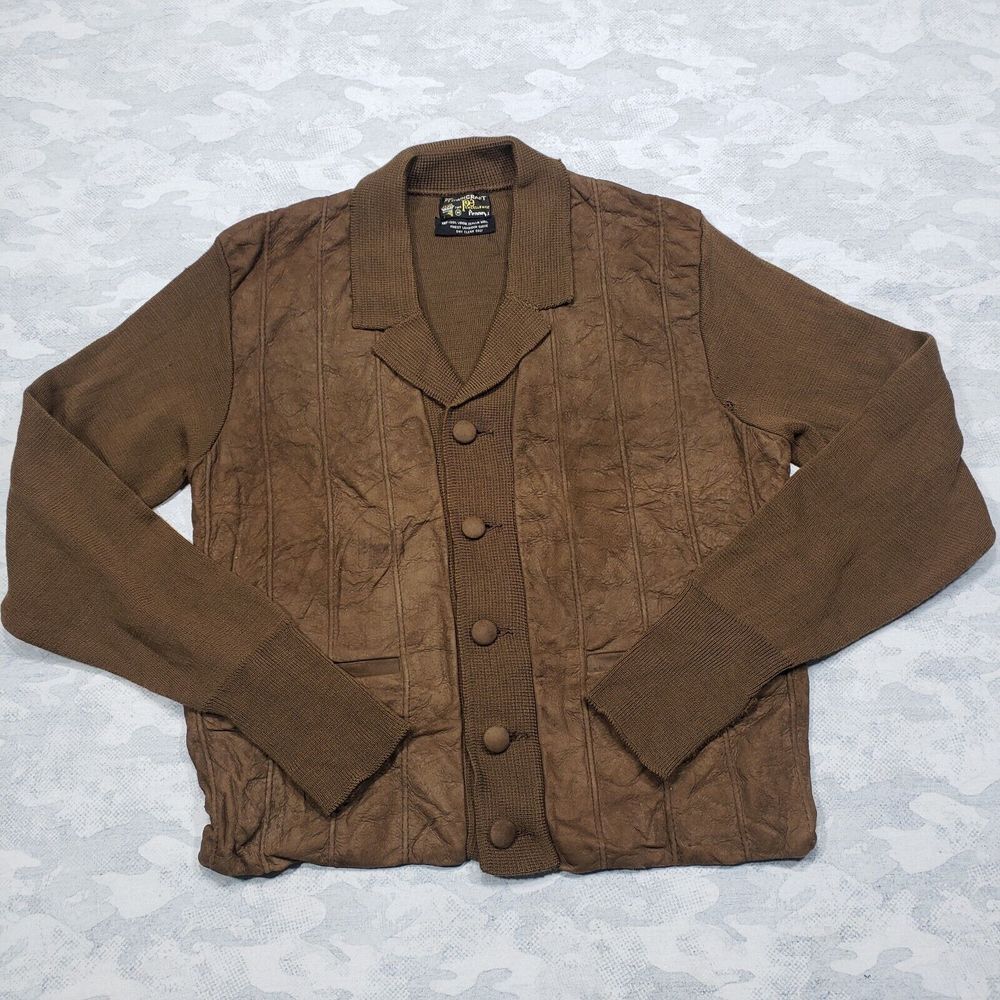 Vintage Pennys Towncraft Jacket Womens Medium Brown Button Lambskin Suede‎ Wool